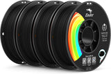 Creality Matte PLA Plus Filament 1.75mm, Low Warping, Minimal Layer Lines, Dimensional Accuracy +/- 0.02mm, 4kg (8.8lb) 3D Printer PLA+ Filament Bundle, Matte Black (4 Pack)