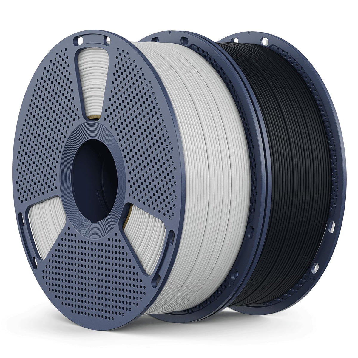 Matte PLA Filament 1.75mm, 4kg(8.8lbs) SUNLU 3D Printer Filament, Matte Surface Texture, No Clogging, Less Brittle, Black+White+Klein Blue+Olive Green