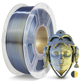 JAYO 3D Printer Filament Bundle, PLA Silk Filament Bundle Multicolor, Shiny Silk PLA Filament 1.75mm, Fast Color Change Rainbow, 250g Spool, 8 Rolls, 2kg in Total