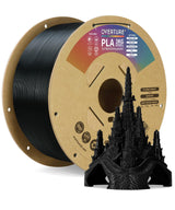 OVERTURE 10KG Bundle PLA Filament 1.75mm, Neatly Wound 3D Printer Filament 10 Pack 1kg Spool (2.2lbs), Dimensional Accuracy +/- 0.02 mm, Fit Most FDM 3D Printers (Black 10-Pack)