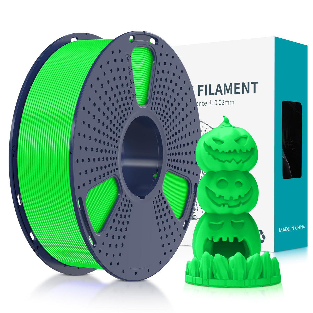 SUNLU 3D Printer Filament Bundle, PLA Plus Filament 10KG 1.75mm, Neatly Wound Filament for Most 3D Printer, 10 Colors, 1kg Spool, Black+White+Grey+Green+Blue+Grassgreen+Bluegrey+Pureyellow+Red+Orange