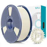 SUNLU PLA+2.0 3D Printer Filament Bundle, 4KG Upgrade PLA+ Filament 1.75mm, Tougher and Stronger, Dimensional Accuracy +/-0.02mm, 1KG per Spool, 4 Packs, 4KG Total, Black+White+Klein Blue+Red