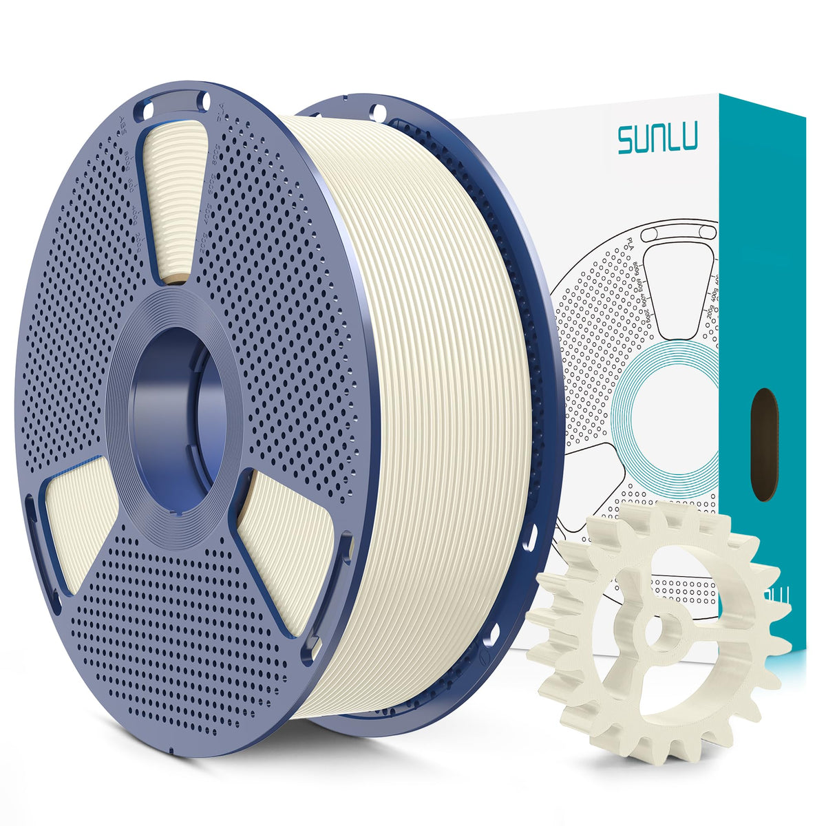 SUNLU PLA+2.0 3D Printer Filament Bundle, 4KG Upgrade PLA+ Filament 1.75mm, Tougher and Stronger, Dimensional Accuracy +/-0.02mm, 1KG per Spool, 4 Packs, 4KG Total, Black