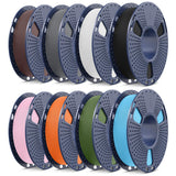 SUNLU High Speed Matte PLA Filament, Smooth PLA Matte 3D Printer Filament Bundle, 2kg in Total, 0.25kg Spool, 8 Packs, Black+White+Grey+Chocolate+Sky Blue+Olive Green+ Sunny Orange+Sakura Pink