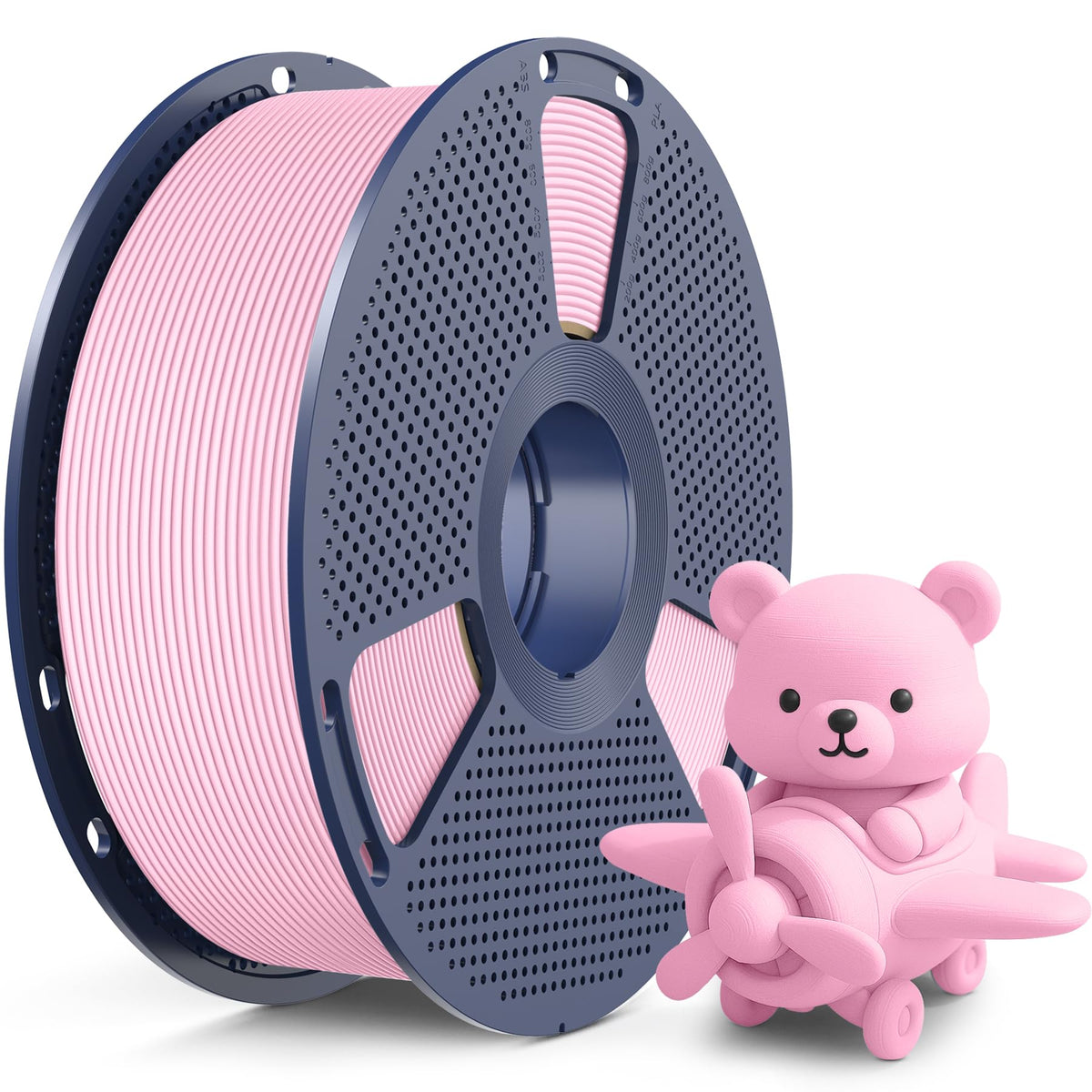 SUNLU High Speed Matte PLA Filament, Smooth PLA Matte 3D Printer Filament Bundle, 2kg in Total, 0.25kg Spool, 8 Packs, Black+White+Grey+Chocolate+Sky Blue+Olive Green+ Sunny Orange+Sakura Pink