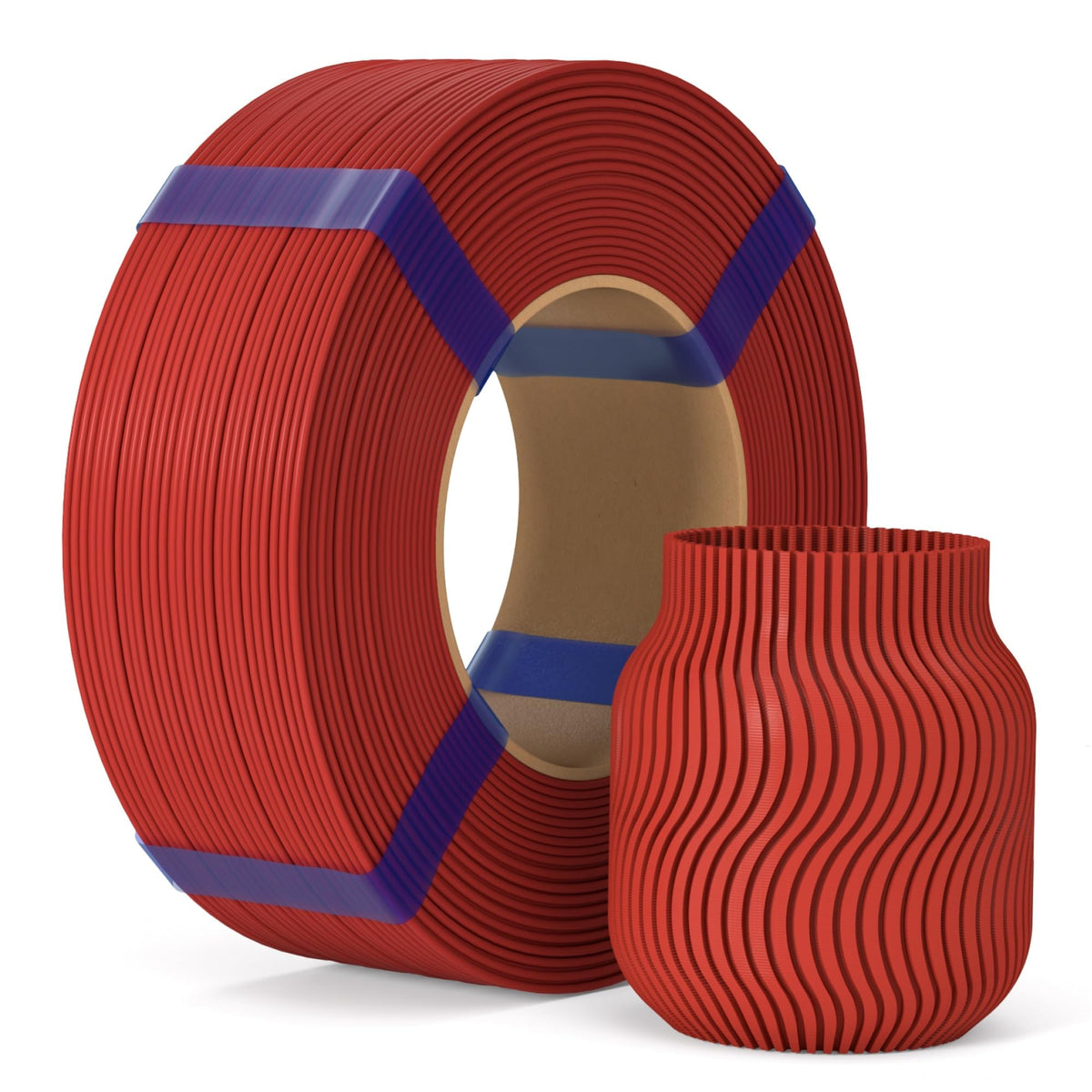 ELEGOO PLA Basic Refill Filament 1.75mm Bundle 4KG, 3D Printer Filament No Spool for Reusable Spool Refilling Dimensional Accuracy +/- 0.02mm, 4pcs 1kg Spool(2.2lbs) Black, White, Red, Cobalt Blue
