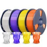SUNLU 3D Printer Filament 10kg Bundle, Neatly Wound PLA Filament 1.75mm ±0.02mm, Individually Vacuum-Sealed,1kg per Spool, 10 Pack, (5 spools of Black and 5 spools of White)
