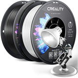 Official Creality PETG 3D Printer Filament 1.75mm 4KG (8.8lbs), High Precision, Strong Toughness, Odorless, Better Flow, Moistureproof 3D Printing CR PETG Filament, Black+White+Grey+Clear