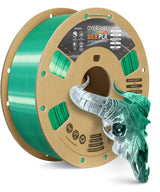 OVERTURE Silk PLA Filament Bundle, Clog-Free Shiny, Metallic Shine 3D Printer Filament, 1kg Spool * 4 Rolls(Silk Gold+Silk Silver+Silk Coppe+Silk Blue-Silver)