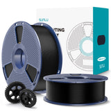 SUNLU PLA+2.0 3D Printer Filament Bundle, 4KG Upgrade PLA+ Filament 1.75mm, Tougher and Stronger, Dimensional Accuracy +/-0.02mm, 1KG per Spool, 4 Packs, 4KG Total, Black