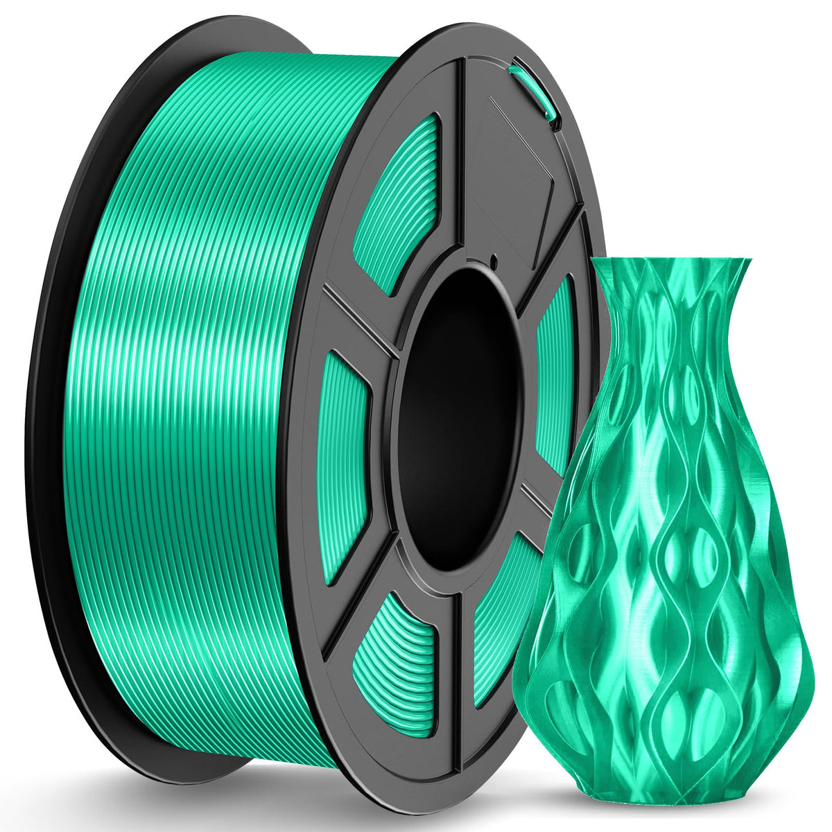 JAYO 3D Printer Filament Bundle, PLA Silk Filament Bundle Multicolor, Shiny Silk PLA Filament 1.75mm, Fast Color Change Rainbow, 250g Spool, 8 Rolls, 2kg in Total