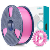 SUNLU PLA+2.0 3D Printer Filament Bundle, 4KG Upgrade PLA+ Filament 1.75mm, Tougher and Stronger, Dimensional Accuracy +/-0.02mm, 1KG per Spool, 4 Packs, 4KG Total, Black+White+Klein Blue+Red