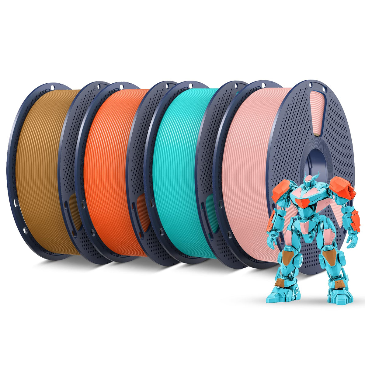 SUNLU PETG Filament 1.75mm 4KG Bundle (4x1kg Black),Good Layer Adhesion,Weather-Resistant & High Impact for Outdoor Parts and Mechanical Gears, Less Stringing, Dimensional Accuracy +/- 0.02mm.