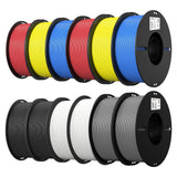 Creality 3D Printer Filament 1.75mm 4KG, PLA Filament Bulk +/- 0.02mm, 4 Pack 1kg Spool(2.2lbs) 3D Printing Filament Fits for Most FDM 3D Printers, 4 White