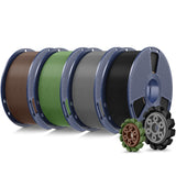 SUNLU PLA+2.0 3D Printer Filament Bundle, 4KG Upgrade PLA+ Filament 1.75mm, Tougher and Stronger, Dimensional Accuracy +/-0.02mm, 1KG per Spool, 4 Packs, 4KG Total, Black