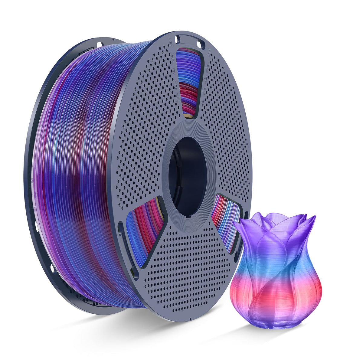 SUNLU 16 Color PLA Filament Bundle Multicolor, PLA 3D Printer Filament 1.75mm, Individually Vacuum Packed, 0.25kg per Spool, 4kg in Total, 16 Pack. (4 Transparent Color and 12 Regular Solid Color)