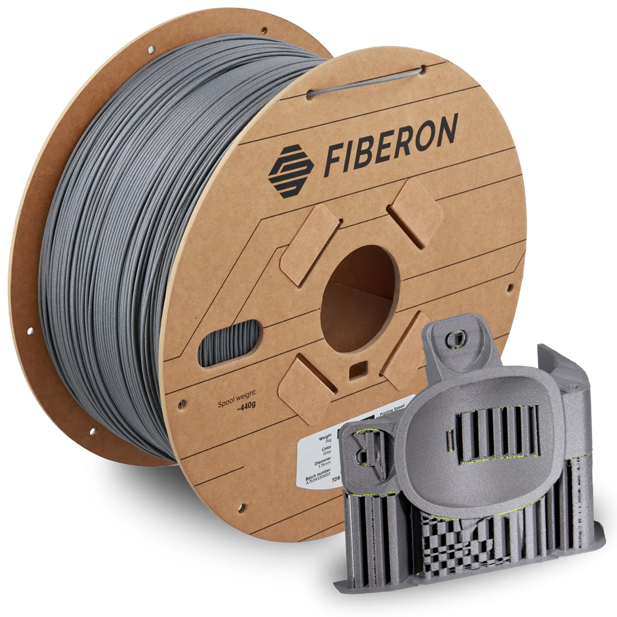 Polymaker Fiberon PA6-CF20 Carbon Fiber Nylon Filament 1.75mm Black 0.5kg, Fiberon PA6-CF20 Nylon Warp Free 1.75mm 3D Printing Filament