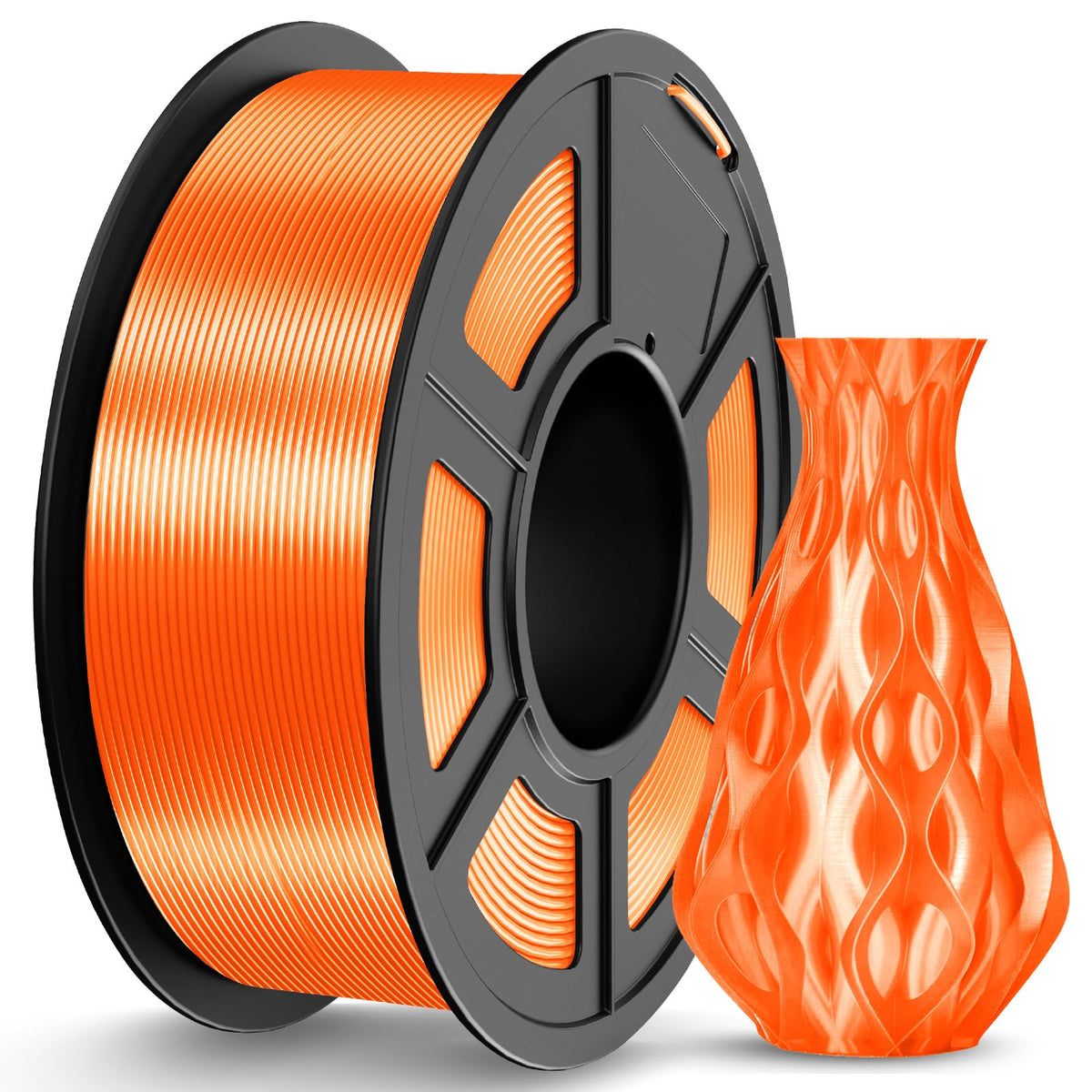 JAYO 3D Printer Filament Bundle, PLA Silk Filament Bundle Multicolor, Shiny Silk PLA Filament 1.75mm, Fast Color Change Rainbow, 250g Spool, 8 Rolls, 2kg in Total