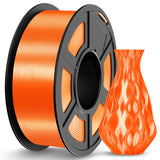 JAYO 3D Printer Filament Bundle, PLA Silk Filament Bundle Multicolor, Shiny Silk PLA Filament 1.75mm, Fast Color Change Rainbow, 250g Spool, 8 Rolls, 2kg in Total