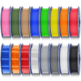 SUNLU 3D Printer Filament Bundle PLA Filament 1.75mm, Individually Vacuum Packed, 0.25kg per Spool, 2kg in Total, 8 Pack, Black+Bone White+Grey+Brown+Red+Blue+Olive Green+Wood