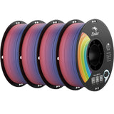 Creality 3D Printer Filament 1.75mm 4KG, PLA Filament Bulk +/- 0.02mm, 4 Pack 1kg Spool(2.2lbs) 3D Printing Filament Fits for Most FDM 3D Printers, Black White Blue Red