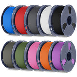 SUNLU 4KG 3D Printer Filament Bundle PLA Matte 1.75mm, Neatly Wound Filament with Matte Finish, Print with 99% FDM 3D Printers, 1kg Spool (2.2lbs), 4 Packs, Black*4