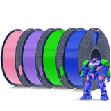 SUNLU PETG Filament 1.75mm 4KG Bundle (4x1kg Black),Good Layer Adhesion,Weather-Resistant & High Impact for Outdoor Parts and Mechanical Gears, Less Stringing, Dimensional Accuracy +/- 0.02mm.