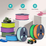 SUNLU 4KG 3D Printer Filament Bundle PLA Matte 1.75mm, Neatly Wound Filament with Matte Finish, Print with 99% FDM 3D Printers, 1kg Spool (2.2lbs), 4 Packs, Black*4