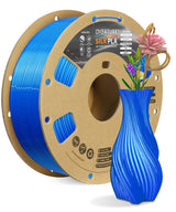 OVERTURE Silk PLA Filament Bundle, Clog-Free Shiny, Metallic Shine 3D Printer Filament, 1kg Spool * 4 Rolls(Silk Gold+Silk Silver+Silk Coppe+Silk Blue-Silver)