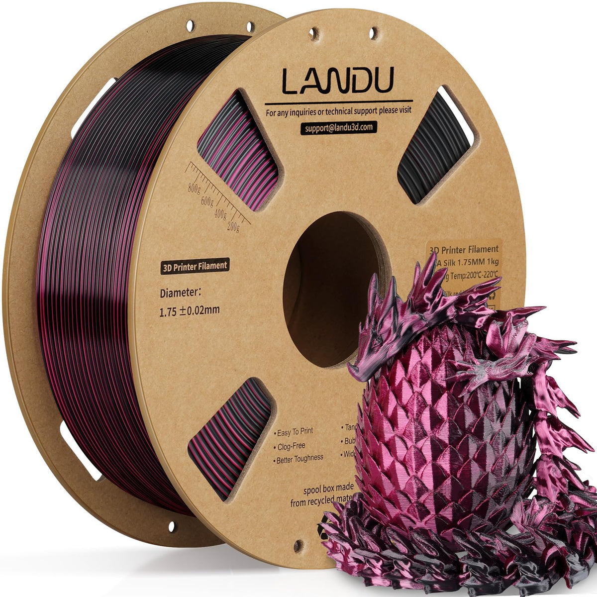 LANDU Filament Dryer 3D Printer Filament Dry Box,2 Spools Double Fast Heating Upgraded Filament Dehydrator Keeping Filaments Dry for 1.75mm/2.85mm One-Key Set for PLA PETG ABS TPU