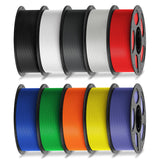 ANYCUBIC PLA Filament 1.75mm Bundle, 3D Printing PLA Filament 1.75mm Dimensional Accuracy +/- 0.02mm, 1KG Reusable Spool (2.2 lbs), 4KG Black + White + Blue + Red