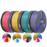 SUNLU 3D Printer Filament Bundle PLA Filament 1.75mm, Individually Vacuum Packed, 0.25kg per Spool, 2kg in Total, 8 Pack, Black+Bone White+Grey+Brown+Red+Blue+Olive Green+Wood