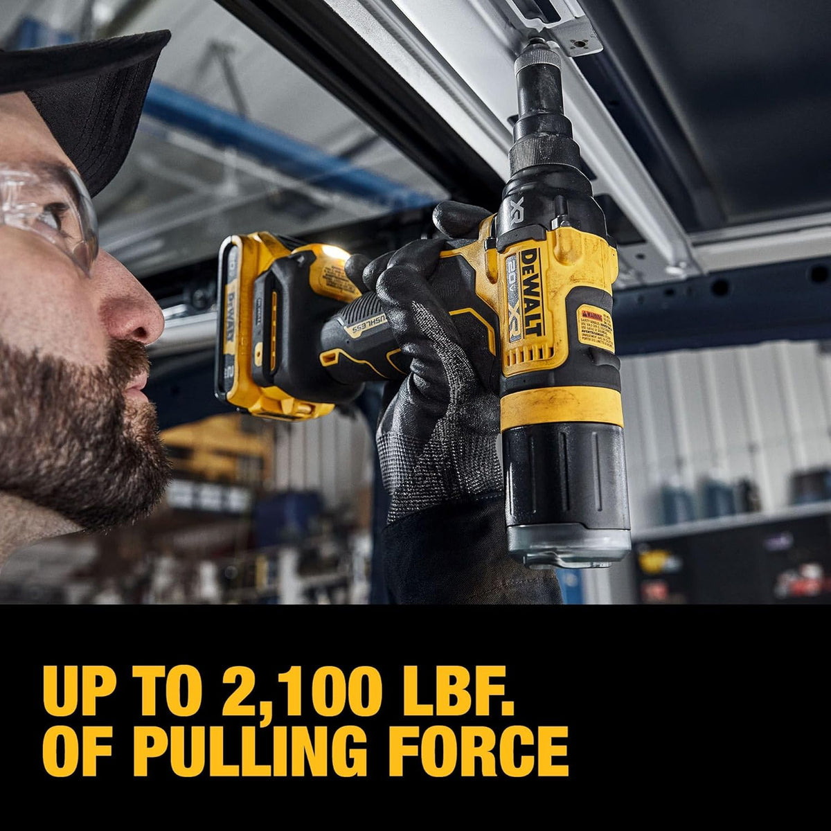 DEWALT 20V MAX XR Cordless Rivet Tool, 3/16", Battery and Charger Included (DCF403D1)