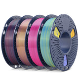 SUNLU 16 Color PLA Filament Bundle Multicolor, PLA 3D Printer Filament 1.75mm, Individually Vacuum Packed, 0.25kg per Spool, 4kg in Total, 16 Pack. (4 Transparent Color and 12 Regular Solid Color)