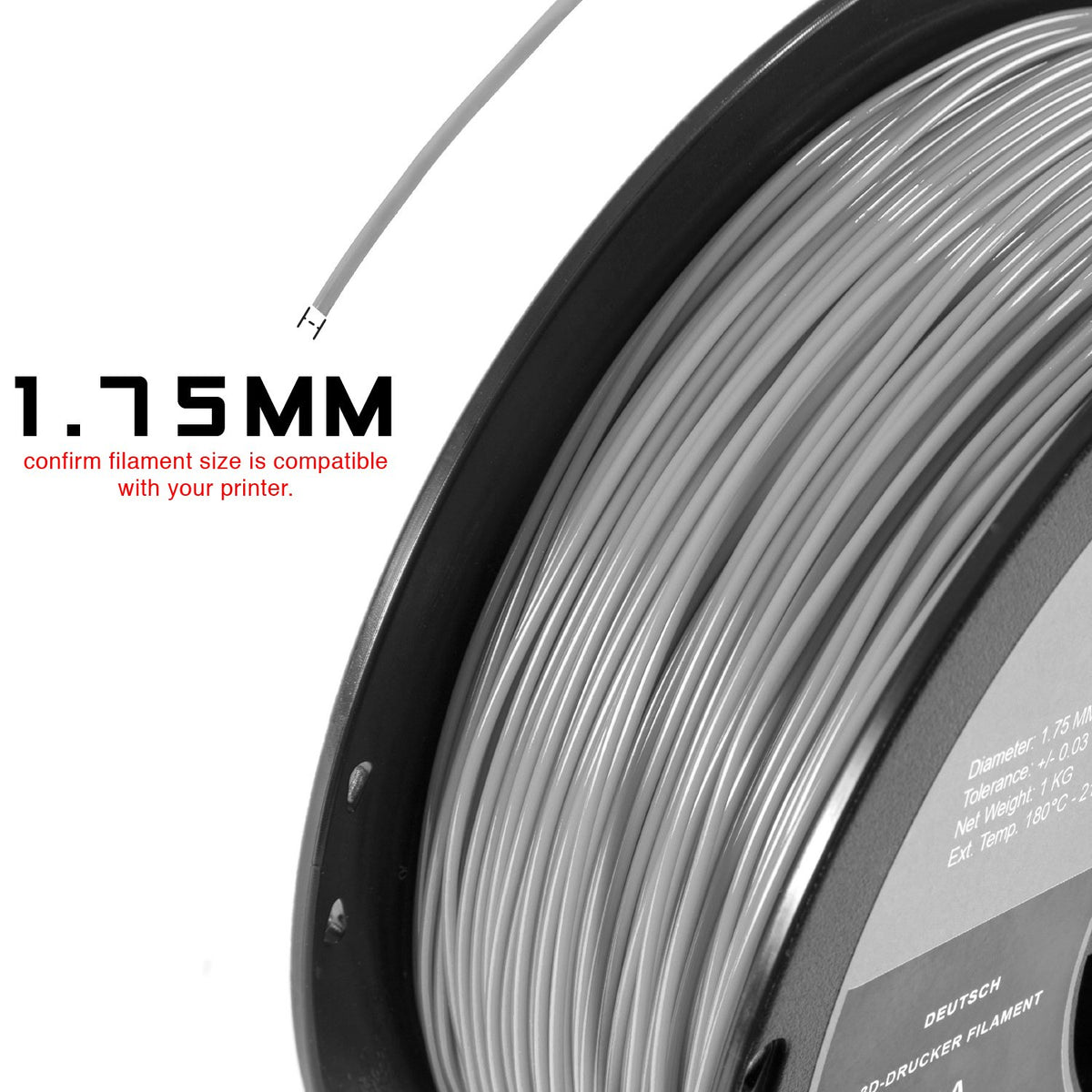 HATCHBOX 1.75mm Black TPU 3D Printer Filament Shore 95A, 1 KG Spool, Dimensional Accuracy +/- 0.03 mm, 3D Printing Filament