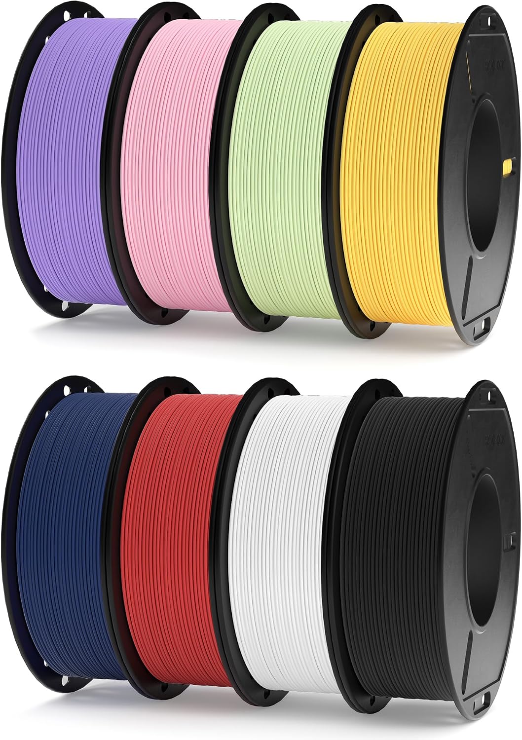 ELEGOO Matte PLA 3D Printer Filament Bundle 1.75mm, 8 Colors 250g Spool Dimensional Accuracy +/- 0.02mm, 8 Pack Multicolors Fits for Most FDM 3D Printers