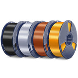 SUNLU 16 Color PLA Filament Bundle Multicolor, PLA 3D Printer Filament 1.75mm, Individually Vacuum Packed, 0.25kg per Spool, 4kg in Total, 16 Pack. (4 Transparent Color and 12 Regular Solid Color)