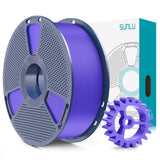 SUNLU PLA+2.0 3D Printer Filament Bundle, 4KG Upgrade PLA+ Filament 1.75mm, Tougher and Stronger, Dimensional Accuracy +/-0.02mm, 1KG per Spool, 4 Packs, 4KG Total, Black+White+Klein Blue+Red