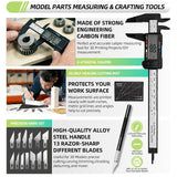 76pcs 3D Printer Tools Kit with Bag, 3D Printer Accessories includes Digital Caliper, Hygrometer, PTFE Tube Kit, Deburring Tool, Scrapers, Nozzle Cleaning, for Bambu Lab, Ender 3, FDM/SLA Printers etc