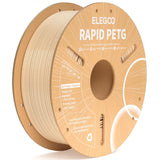 ELEGOO Rapid PETG Filament 1.75mm Bundle 4KG, High Speed 30-600mm/s 3D Printer Filament Accuracy +/- 0.02 mm, 1kg Cardboard Spool(2.2lbs), Fits for Most FDM 3D Printers(Black, White, Blue, Red)
