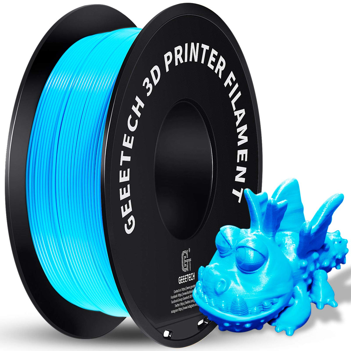 GEEETECH 6KG 3D Printer Filament Bundle - Black PLA Filament 1.75mm ±0.02mm (6 Spools, 1KG Each) - High Precision, Low Warping, 3D Printing Filament Fits Most FDM 3D Printers