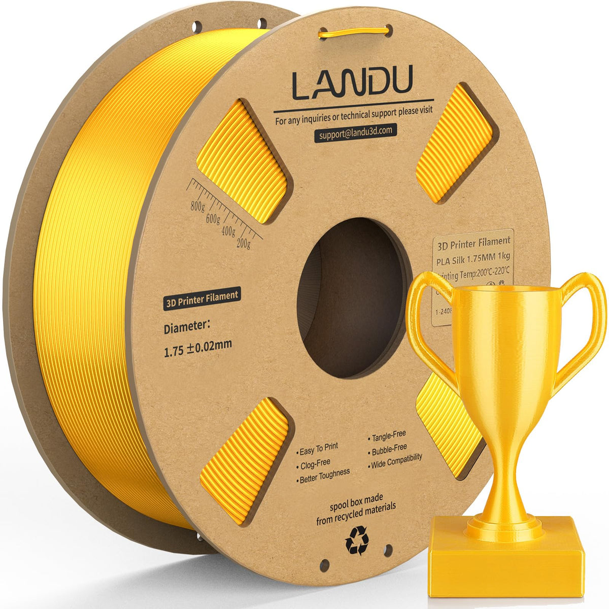 LANDU Filament Dryer 3D Printer Filament Dry Box,2 Spools Double Fast Heating Upgraded Filament Dehydrator Keeping Filaments Dry for 1.75mm/2.85mm One-Key Set for PLA PETG ABS TPU