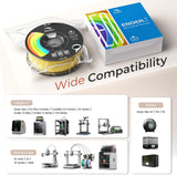 Creality Matte PLA Plus Filament 1.75mm, Low Warping, Minimal Layer Lines, Dimensional Accuracy +/- 0.02mm, 4kg (8.8lb) 3D Printer PLA+ Filament Bundle, Matte Black (4 Pack)