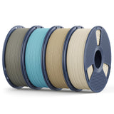 Matte PLA Filament 1.75mm, 4kg(8.8lbs) SUNLU 3D Printer Filament, Matte Surface Texture, No Clogging, Less Brittle, Black+White+Klein Blue+Olive Green