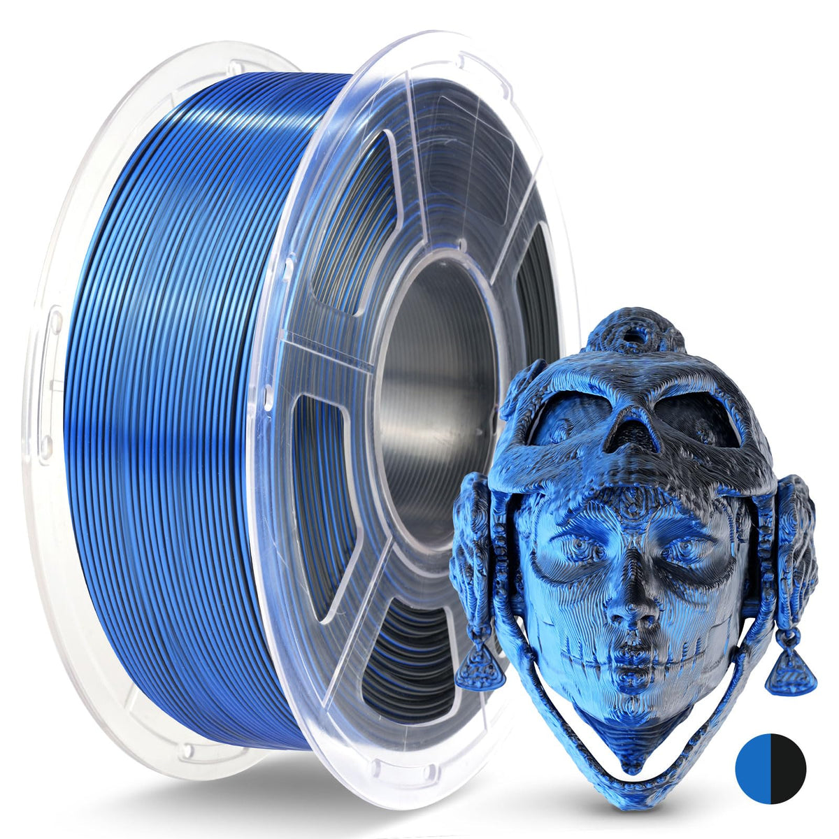 JAYO 3D Printer Filament Bundle, PLA Silk Filament Bundle Multicolor, Shiny Silk PLA Filament 1.75mm, Fast Color Change Rainbow, 250g Spool, 8 Rolls, 2kg in Total