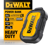 DEWALT Heavy Duty Portable Charger, Power Bank, Travel Worksite 10,000 mAh Battery Pack with USB-C Port for iPhone 17/16 Plus Pro Max, iPhone 15/14/13, Samsung Galaxy