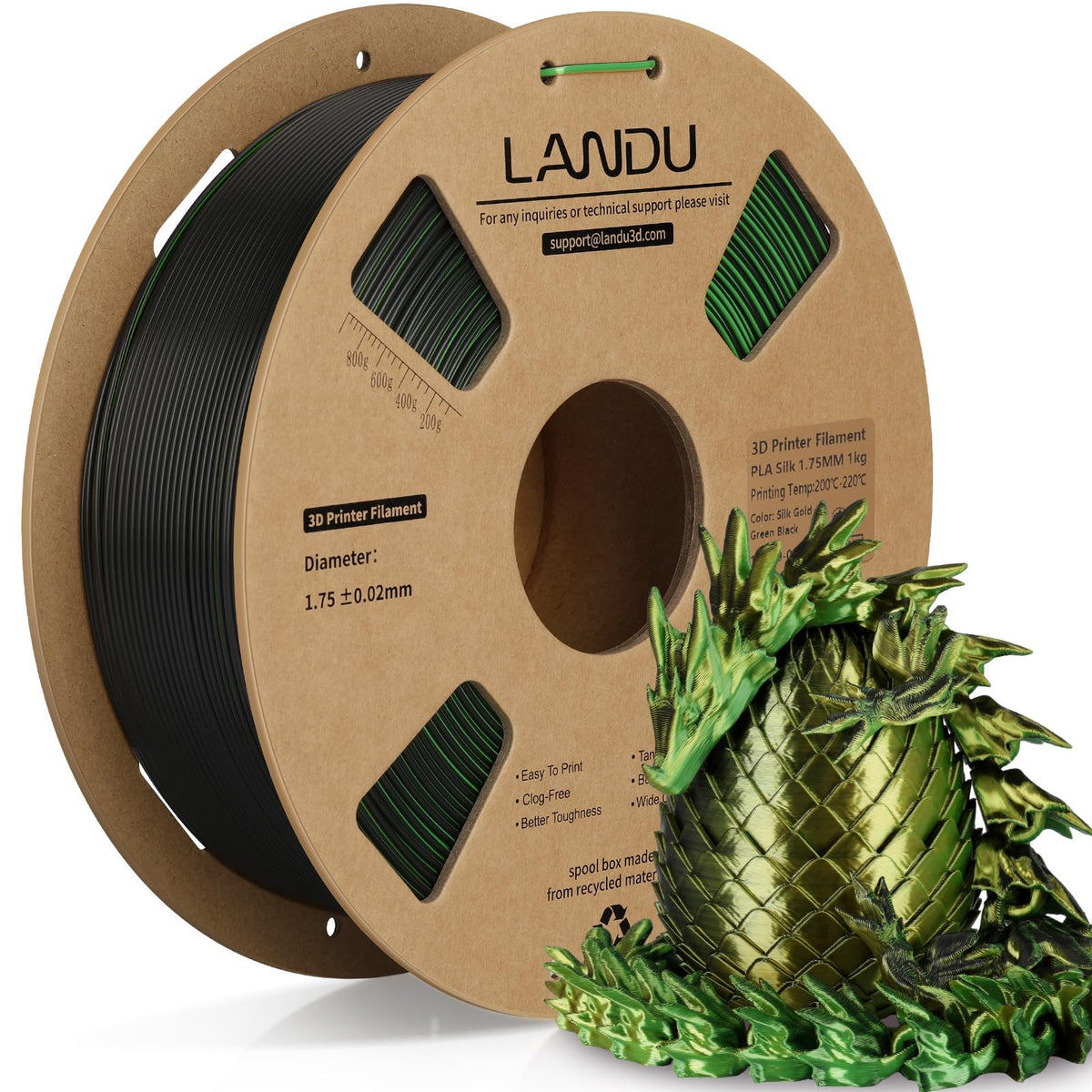 LANDU Filament Dryer 3D Printer Filament Dry Box,2 Spools Double Fast Heating Upgraded Filament Dehydrator Keeping Filaments Dry for 1.75mm/2.85mm One-Key Set for PLA PETG ABS TPU