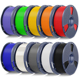 SUNLU 3D Printer Filament 10kg Bundle, Neatly Wound PLA Filament 1.75mm ±0.02mm, Individually Vacuum-Sealed,1kg per Spool, 10 Pack, (5 spools of Black and 5 spools of White)