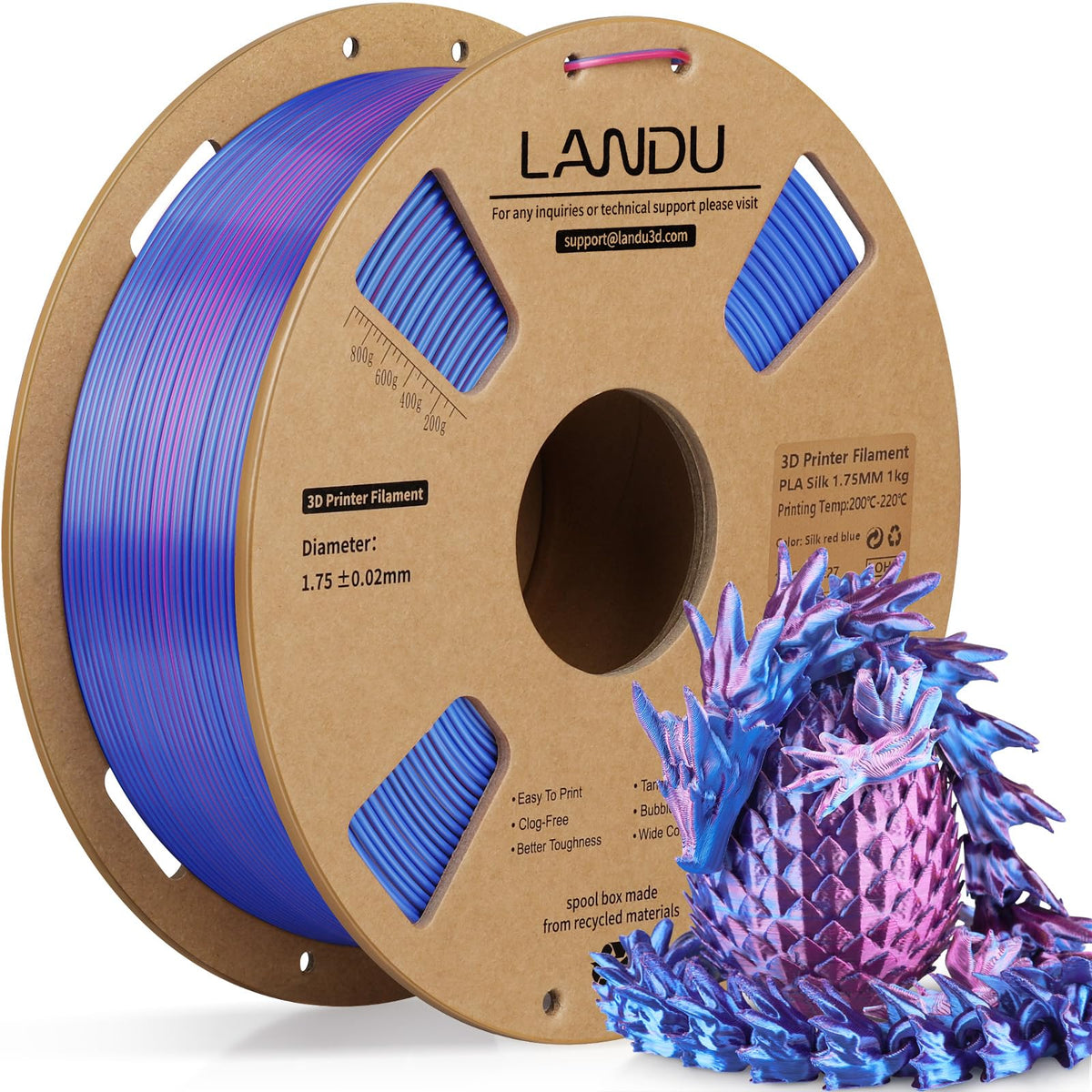 LANDU Filament Dryer 3D Printer Filament Dry Box,2 Spools Double Fast Heating Upgraded Filament Dehydrator Keeping Filaments Dry for 1.75mm/2.85mm One-Key Set for PLA PETG ABS TPU