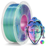 JAYO 3D Printer Filament Bundle, PLA Silk Filament Bundle Multicolor, Shiny Silk PLA Filament 1.75mm, Fast Color Change Rainbow, 250g Spool, 8 Rolls, 2kg in Total